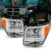 Fit 2007 2008 2009 2010 2011 Dodge Nitro Black Headlights Left & Right Side Pair
