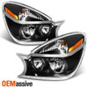Fits 02-07 Buick Rendezvous Amber Black Bezel Headlights Headlamps Left + Right