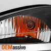Fits 02-07 Buick Rendezvous Amber Black Bezel Headlights Headlamps Left + Right