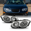 Fit 1999-2004 Chrysler 300M Replacement Clear Headlights Headlamps L+R