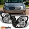 Fits 03-07 Cadillac CTS Headlights Headlamps Pair Set Halogen Type 2003-2007