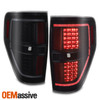 [Black Smoke] Fits 2009 2010 2011 2012 2013 2014 Ford F150 LED Bar Tail Lights