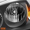 Fit 2004 2005 2006 2007 2008 Chevy Malibu Black Replacement Headlights Headlamps