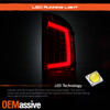 Fits 2016-2022 Toyota Tacoma Pickup Red Clear Full LED Tube Tail Lights