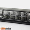Fit C-Shape 1999-2002 Silverado Black Taillights + Smoked LED 3rd Brake Light