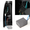 Fit C-Shape 1999-2002 Silverado Black Taillights + Smoked LED 3rd Brake Light