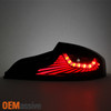 Fit  Black Smoked 2006 2007 G35 2 Door Coupe Skyline 35GT LED Tail Lights