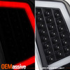 Fits 2016-2022 Toyota Tacoma Pickup Black Full LED Tube Tail Lights Set