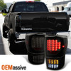 Fits 2007-2013 Tundra Black Smoke Full LED Functionl Taillights Brake Lamp Light