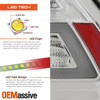 Fit  2010 2011 2012 Ford Fusion Red Clear Full LED DRL Tube Tail Lights Set