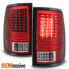 Fits 09-18 Dodge RAM *C-Shaped* Design Red Clear LED TailLights Taillamps LH+RH