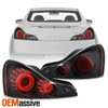 [GTR Style]Fit 2008-2015 G37 / Q60 Coupe 3D LED Tube Tail Lamp Blk Smoke Housing