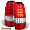 Fit C-Shape Full LED Style 2003 2004 2005 2006 Chevy Silverado Taillights Pair