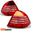 Fit 00-05 Benz S-Class W220 S320 S350 Red Clear Rear Tail Lights Brake Lamps