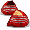 Fit 00-05 Benz S-Class W220 S320 S350 Red Clear Rear Tail Lights Brake Lamps