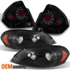 Fit 06-13 Impala Black Headlights + Black Smoke LED Tail Lights  Replacement
