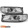 Fit 97-99 LeSabre Clear Headlights w/ Corner Signal Lamps L + R Replacement