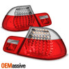 For 2003-06 BMW E46 325Ci 330CI M3 Coupe Model Red Clear LED Tail Brake Lights