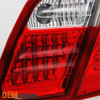 Fit 98-02 Benz W208 CLK Class Red Clear LED Tail Lights Brake Lamps Left + RIght