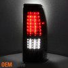 Fit [Black - C- Shape Full LED Style] 1999-2002 Silverado Taillights Pair