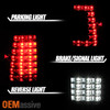 Fit [Black - C- Shape Full LED Style] 1999-2002 Silverado Taillights Pair