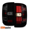 Fits 2014-2018 Silverado 1500/ 15-18 2500 3500 HD Black Smoked LED Tail Lights