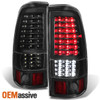 Fit [Black - Full LED Style] 1999-2002 Silverado Fleet Side Taillights Set
