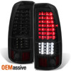 For 99-02 Chevy Silverado | 99-06 GMC Sierra Full LED BLK Smoked Tail Light Pair