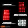 For 99-02 Chevy Silverado | 99-06 GMC Sierra Full LED BLK Smoked Tail Light Pair