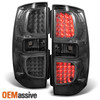 Fit 07-14 Yukon Tahoe Suburban SUV Smoked Clear LED Tail Lights Replacement