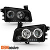 For 06-08 Dodge Charger Dual Halo DRL LED Headlights + Tail Lights -Black Smoke