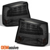 For 06-08 Dodge Charger Dual Halo DRL LED Headlights + Tail Lights -Black Smoke