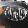 Fits 06-11 Chevy HHR Black Bezel Headlights Headlamps Lamps Lights 2006-2011