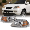 Fit 04-06 Acura MDX Headlights Headlamps Replacement Left+Right Pair 2004-2006