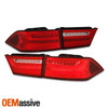 For 2004-2008 Acura TSX LED Light Tube Tail Lights Pair Housing [Red Clear Lens]