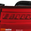 For 2004-2008 Acura TSX LED Light Tube Tail Lights Pair Housing [Red Clear Lens]