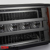 Fits 03-06 Chevy Silverado Avalanche LED Bumper Lights Turn Signal Lamps Smoke