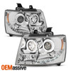 Fits 07-14 Chevy Suburban Tahoe Halo Projector LED Headlights  Pair Repalcement