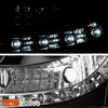 Fits 07-14 Suburban Avalanche Black Bezel Dual Halo Projector Headlights Lamps