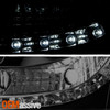 Fits 2007-2014 Suburban Tahoe Avalanche Black Smoked Projector LED Headlights