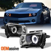 Fits Black 10-13 Camaro Dual Halo Projector Headlights Lamp Lights Left+Right