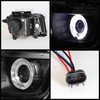 Fits Black 10-13 Camaro Dual Halo Projector Headlights Lamp Lights Left+Right