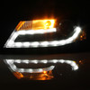 Fits 2009-2012 Audi A4 4Door Black DRL [HID Style] LED Tube Projector Headlights