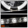 Fits Black 2011-2016 Chevy Cruze DRL Daylight LED Strip Projector Headlights