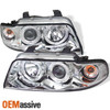 Fits 96-99 Audi A4 S4 Dual Halo Projector Headlights W/Built In Corner Lights