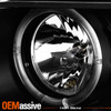 Fits 96-99 A4 S4 JDM Black Dual Halo Projector Headlights Lamps Pair Left+Right