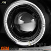 Fits 96-99 A4 S4 JDM Black Dual Halo Projector Headlights Lamps Pair Left+Right