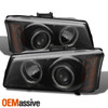 For 03-06 Silverado LED Halo Headlight +Bumper Lamp & Tail Light - Smoke Housing