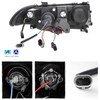 Fits 99-01 E46 3-Series 4Dr Sedan Halo 325i 323i 330Xi Projector Blk Headlights