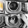 Fits 02-05 E46 4Dr Chrome Clear *3D* DRL Daylight LED Strip Projector Headlights